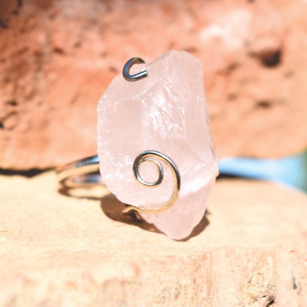 Anillo CUARZO NATURAL plata de ley