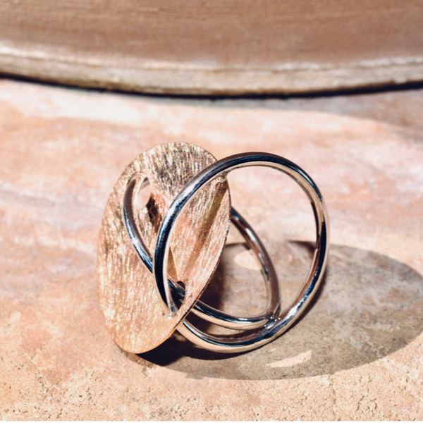 Anillo bicolor oro de 1ª ley(750 milésimas) 