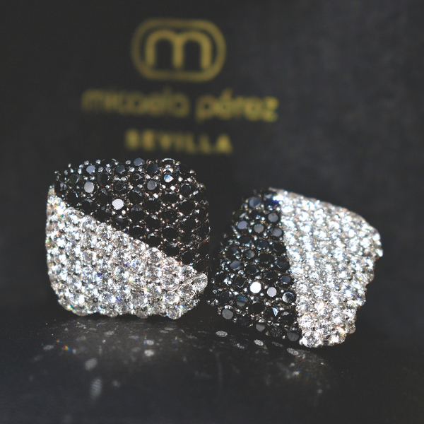 Pendientes bicolor oro de 1ª ley(750 milésimas) 