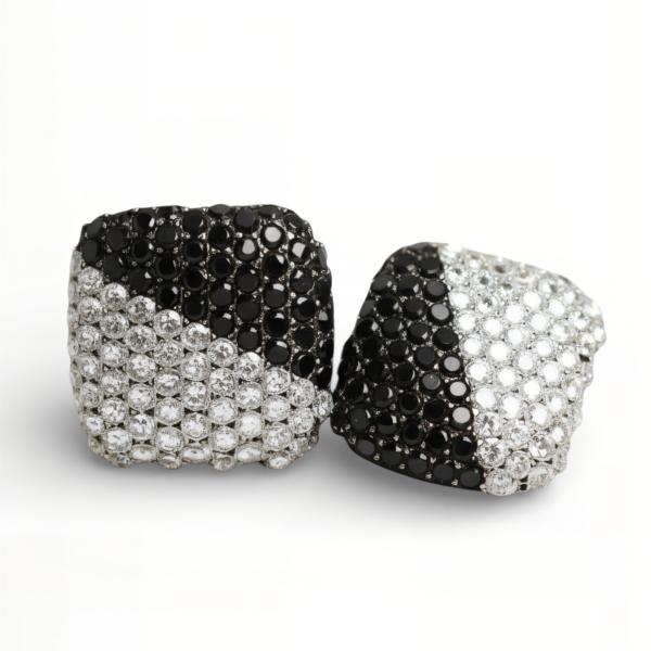 Pendientes bicolor oro de 1ª ley(750 milésimas) 