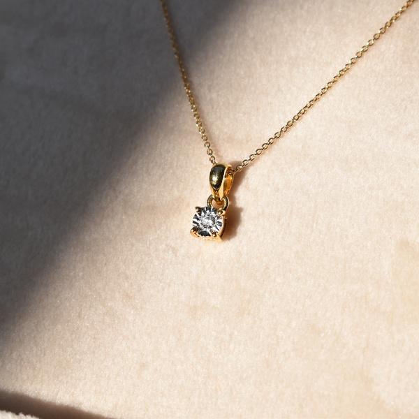 Colgante diamante bicolor oro de 1ª ley(750 milésimas) 