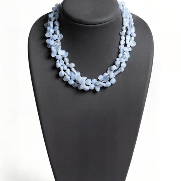 Collar calcedonia natural  