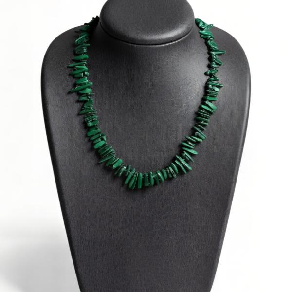 Collar malaquita natural 