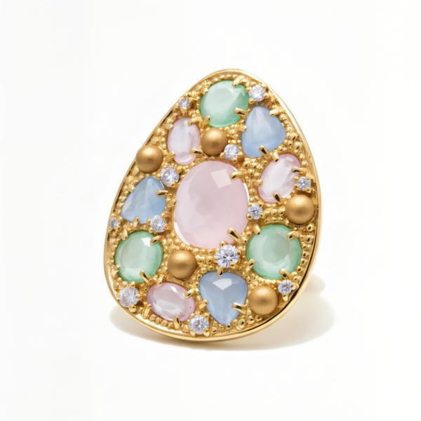 Anillo cuarzo plata de 1ª ley(925 milésimas)