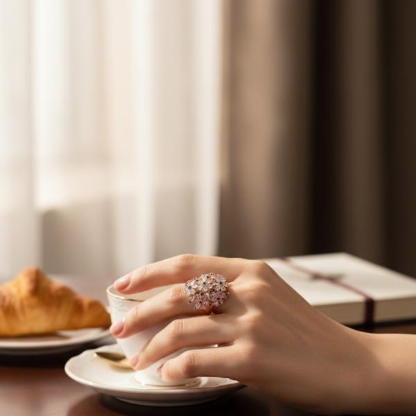 Anillo ánthos plata de 1ª ley(925 milésimas)