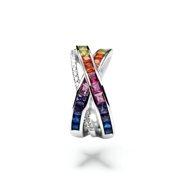 Anillo zafir plata de 1ª ley(925 milésimas)