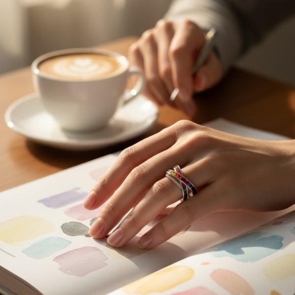 Anillo zafir plata de 1ª ley(925 milésimas)