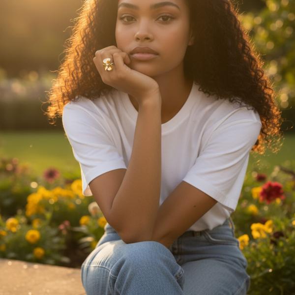 Anillo TRÉFLE bicolor de oro de 18k