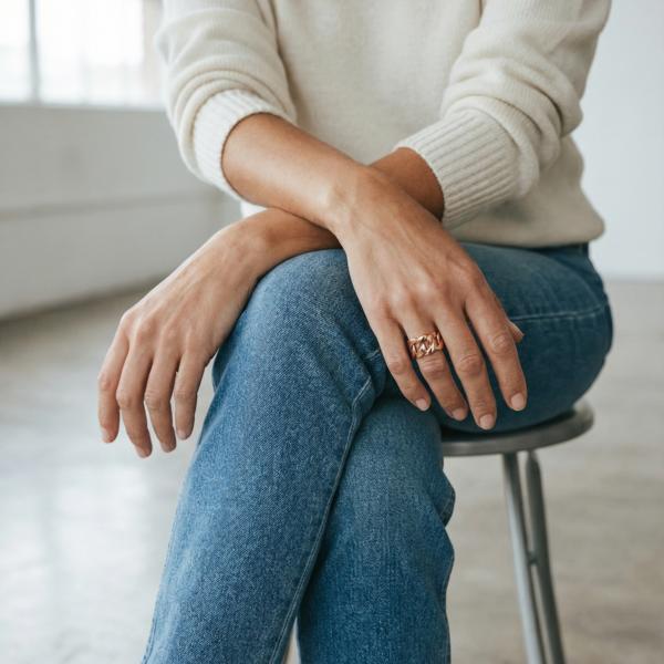 Anillo de plata de 1ª ley(925 milésimas)