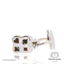 Gemelos PÓKER plata de ley