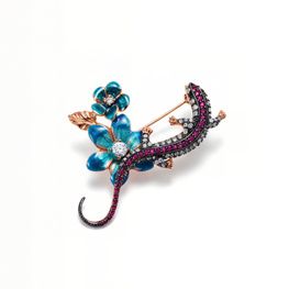 Broche LIZARD plata de ley