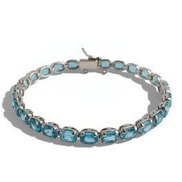 Pulsera RIVIÉRE OVAL TOPACIO oro de 1ª ley(750 milésimas) 