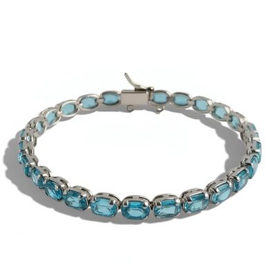 Pulsera RIVIÉRE OVAL TOPACIO oro de 1ª ley(750 milésimas) 