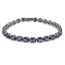 Pulsera RIVIÉRE OVAL AMATISTA oro de 1ª ley(750 milésimas) 