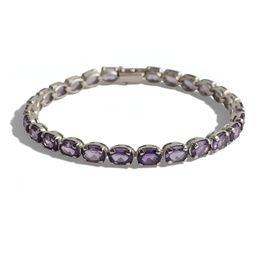 Pulsera RIVIÉRE OVAL AMATISTA oro de 1ª ley(750 milésimas) 