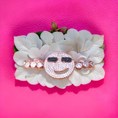 Pulsera EMOJI plata 925 bañada en oro rosa de 18k