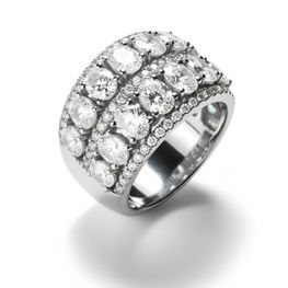 Anillo doble de plata de 1ª ley(925 milésimas) con terminación de oro blanco 