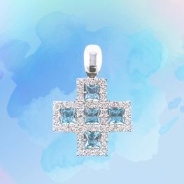 Colgante CRUZ oro 18k