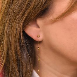 Pendientes midnight oro amarillo de 1ª ley(750 milésimas)