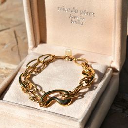 Pulsera liens oro de 1ª ley(750 milésimas) 