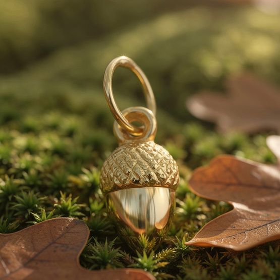 Colgante acorn oro amarillo de 1ª ley(750 milésimas) 