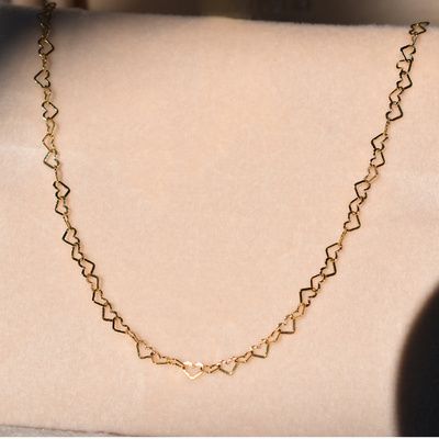 Collar corazón oro amarillo de 1ª ley(750 milésimas) 