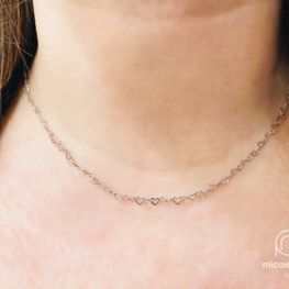 Collar corazón plata de 1ª ley(925 milésimas) 