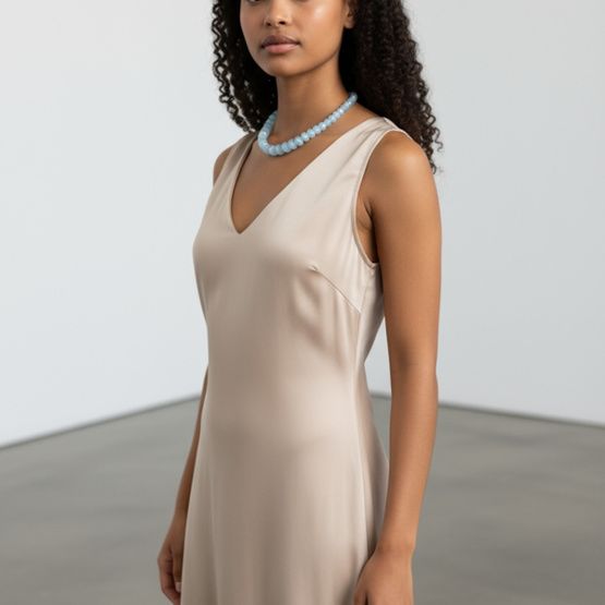 Collar aguamarina natural plata de 1ª ley(925 milésimas) 