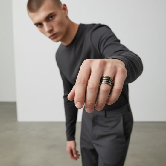 Anillo MAMBA plata de 1ª ley(925 milésimas) 