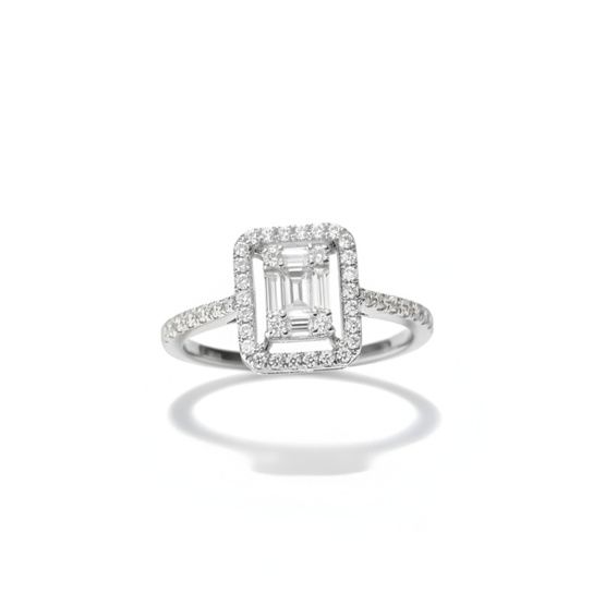 Anillo diamantes baguette oro de 1ª ley(750 milésimas) 