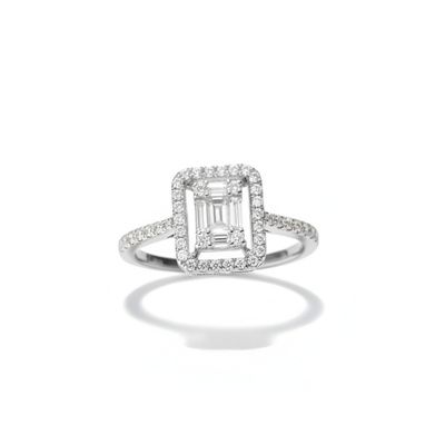 Anillo diamantes baguette oro de 1ª ley(750 milésimas) 