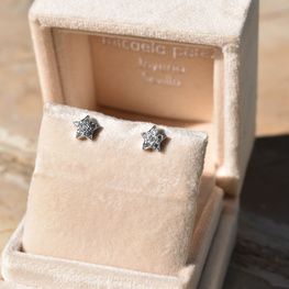 Pendientes STELLA oro blanco de 1ª ley(750 milésimas) 