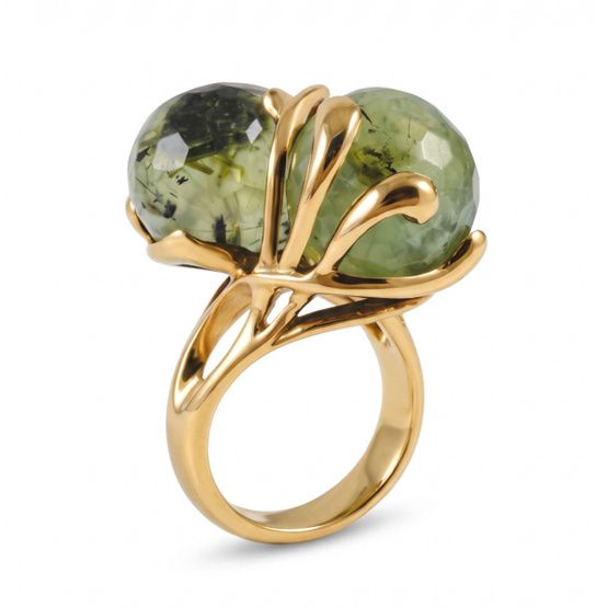 Anillo ágata musgosa natural oro de 1ª ley(750 milésimas) 