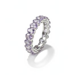 Anillo alianza completa de plata de 1ª ley(925 milésimas) con terminación de oro blanco 