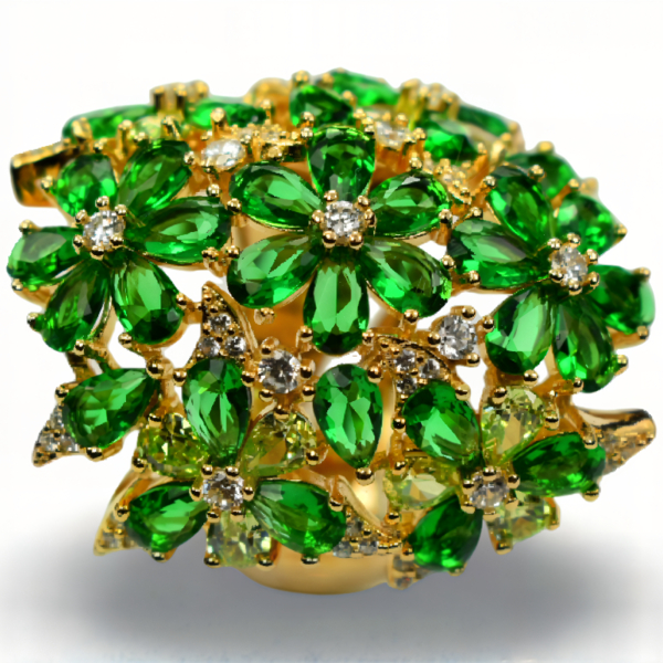 Anillo de plata de 1ª ley(925 milésimas) bañado en oro amarillo de 1ª ley(750 milésimas) 