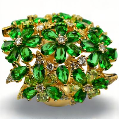 Anillo de plata de 1ª ley(925 milésimas) bañado en oro amarillo de 1ª ley(750 milésimas) 