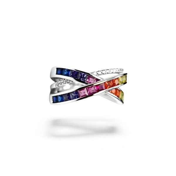 Anillo zafir plata de 1ª ley(925 milésimas)