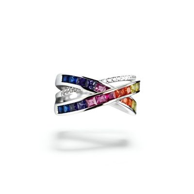 Anillo zafir plata de 1ª ley(925 milésimas)