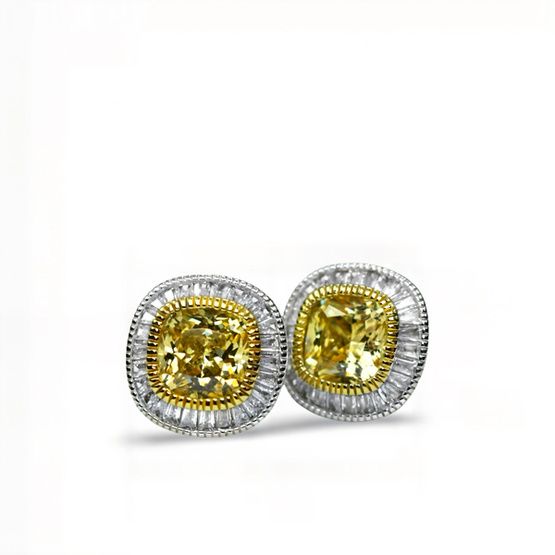 Pendientes de plata de 1ª ley(925 milésimas) bañados en oro amarillo de 18k