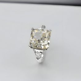 Anillo de plata de 1ª ley(925 milésimas) con terminación de oro blanco 