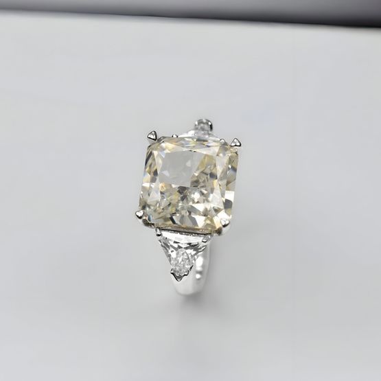 Anillo de plata de 1ª ley(925 milésimas) con terminación de oro blanco 