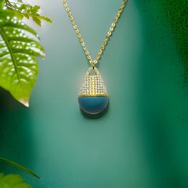 Collar colgante de plata de 1ª ley(925 milésimas) bañado en oro amarillo de 18k