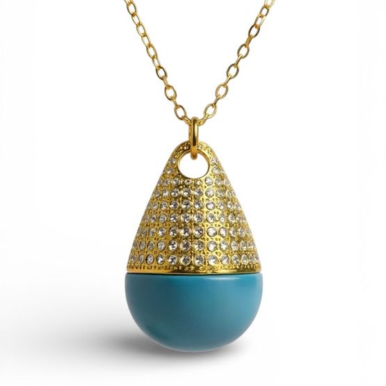 Collar colgante de plata de 1ª ley(925 milésimas) bañado en oro amarillo de 18k