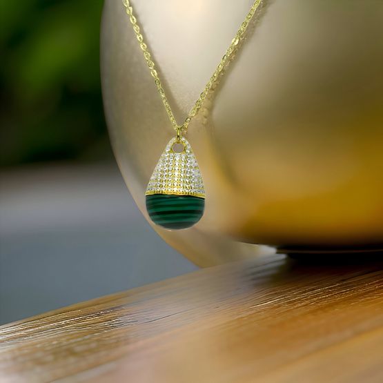 Collar colgante de plata de 1ª ley(925 milésimas) bañado en oro amarillo de 18k