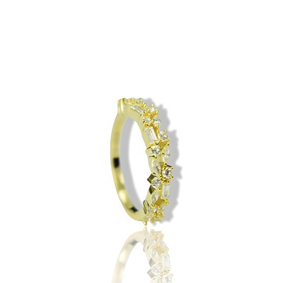 Anillo de plata de 1ª ley(925 milésimas) bañado en oro amarillo de 1ª ley(750 milésimas) 