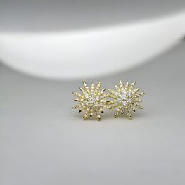 Pendientes de plata de 1ª ley(925 milésimas) bañados en oro a de 1ª ley(750 milésimas) 