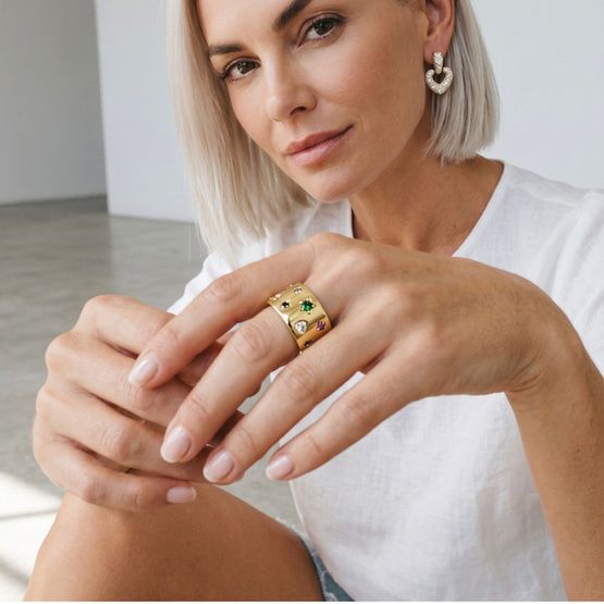 Anillo constelación plata de 1ª ley(925 milésimas) 