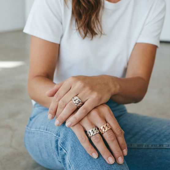 Anillo de plata de 1ª ley(925 milésimas)