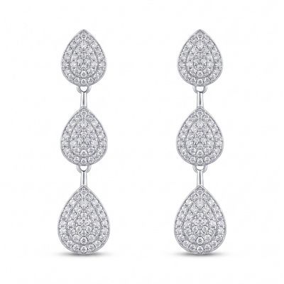 Pendientes lacrima plata de 1ª ley(925 milésimas) 